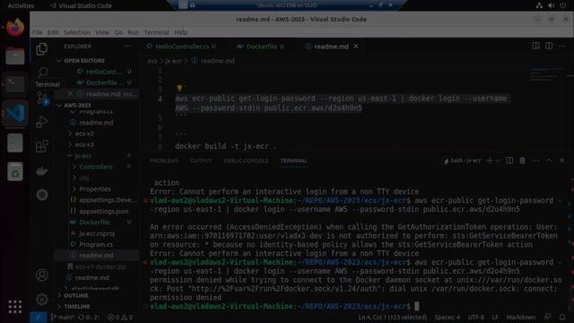 Amazon ECR and Docker in Ubuntu 22.04 Exercise смотреть онлайн