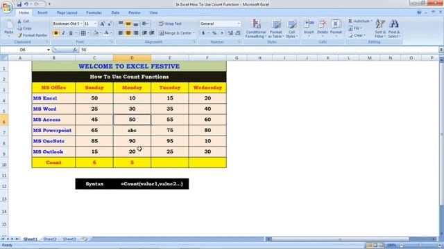 How to use COUNT Function in excel | Tamil смотреть онлайн