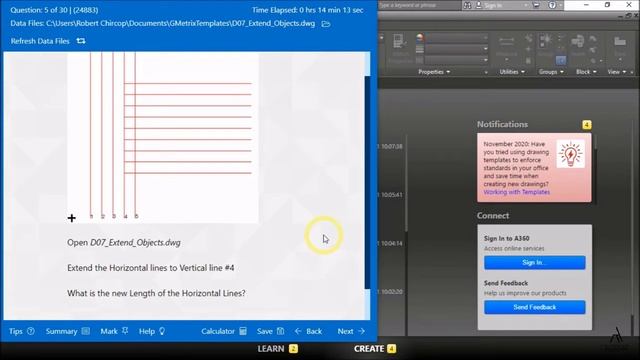 Autodesk AutoCAD ACU GMETRIX Practice Test 3: Pt .1 of 3 [Qu.1 - 10] смотреть онлайн