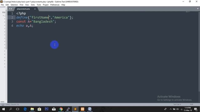 PHP Beginning to Advance Part-8: PHP Constants смотреть онлайн