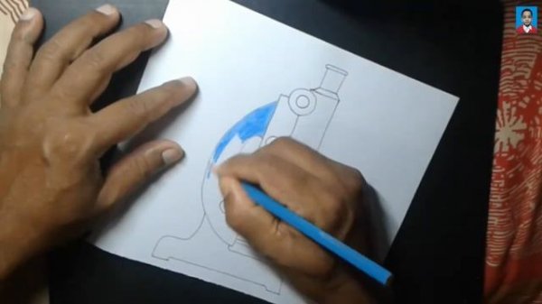 how to draw microscope | step by step microscope drawing