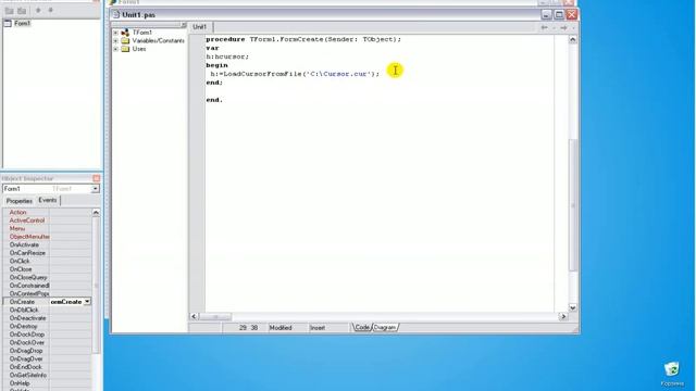 Использование своих курсоров в программе в Delphi7 смотреть онлайн