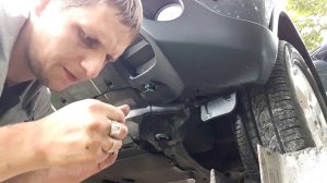 Honda CR-V 3 (RE) замена лампы ПТФ не снимая бампер