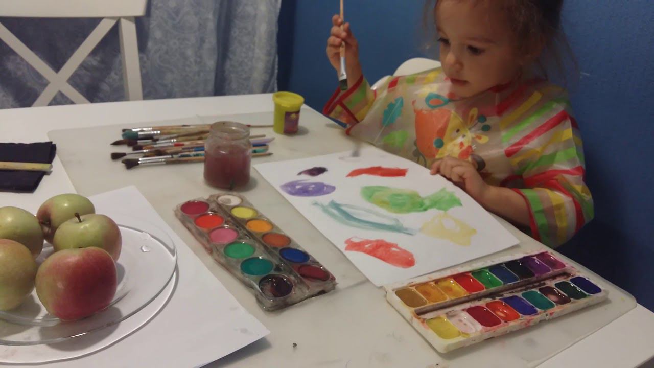 Рисуем яблоки в 3года