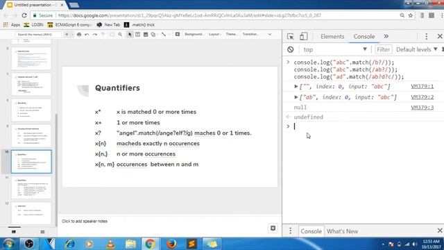 1.5 Quantifiers, Assertion in regex - * + ? {n} {n,} {n,m} *? +? {n,}? {n,m}? x(?=y) x(?!y) смотреть онлайн