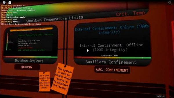 A core game [Meltdown/Shutdown Successfully/Self destruct]