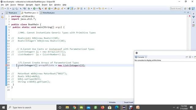 JAVA 8.13 | RESTRICTIONS ON GENERICS | GENERICS | JAVA TUTORIALS смотреть онлайн
