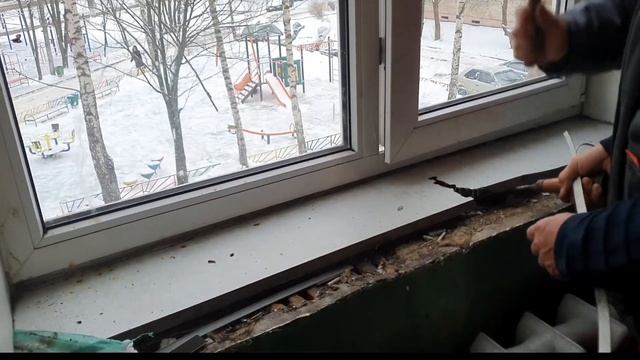 Установка подоконника. смотреть онлайн