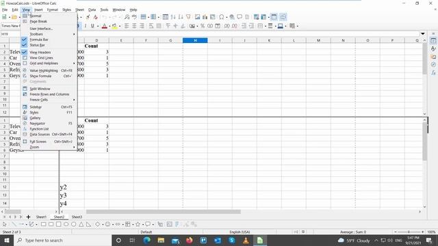 How to Split your Worksheet in LibreOffice Calc смотреть онлайн