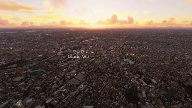 4K Tokyo Sunset Flight Funabashi to Hachioji 65km Flight Simulator 2020 / 空中散歩船橋→八王子 смотреть онлайн