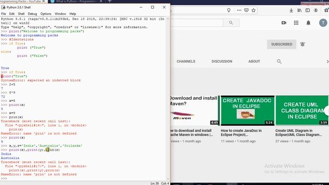 #3 Python Tutorial for Beginners | Python Syntax| Python Variables| Programming Packs смотреть онлайн