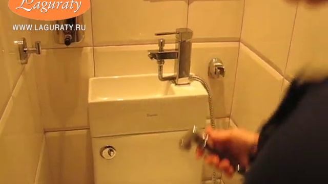 Комбоунитаз Laguraty (унитаз с раковиной, унитаз с гигиеническим душем) смотреть онлайн