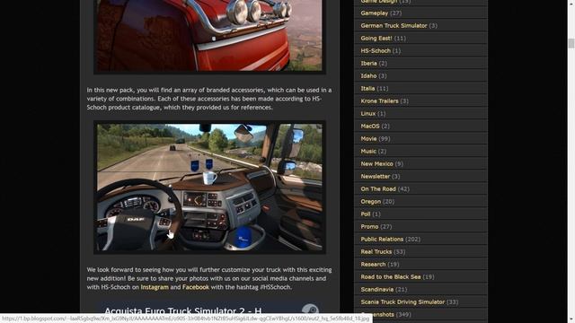 Euro Truck Simulator 2 SCS Software News HS-Schoch Tuning Pack For All SCS Trucks Now Available смотреть онлайн