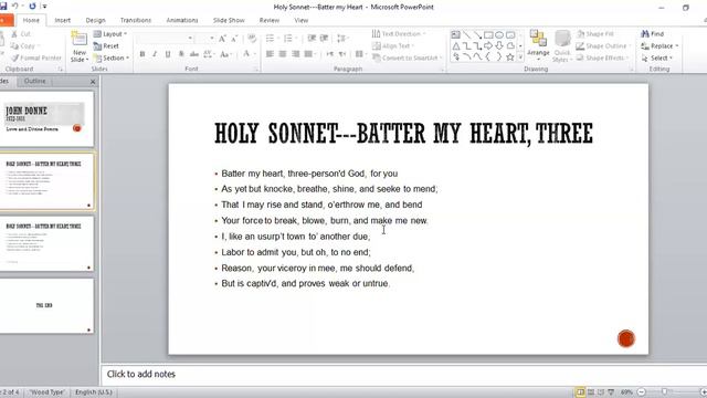 Holy Sonnet---Batter My Heart смотреть онлайн