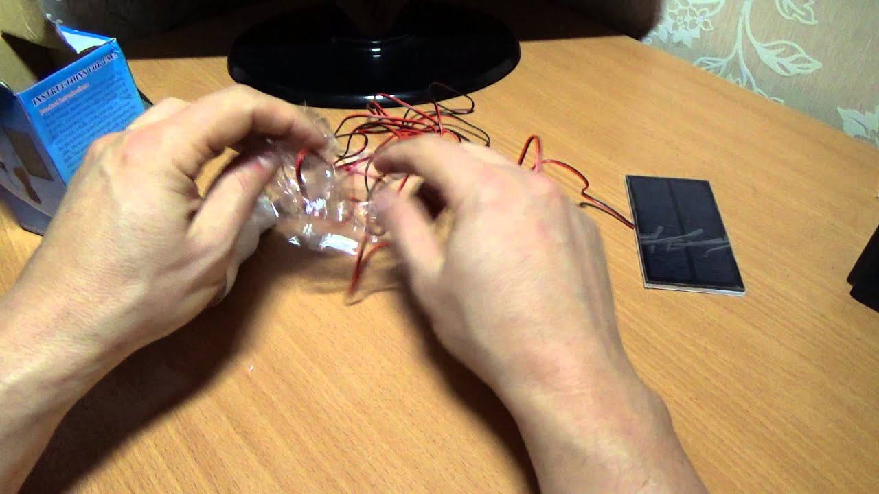 Светодиодная лампа с солнечной панелью.Напряжение 6В,мощность0,8W. смотреть онлайн