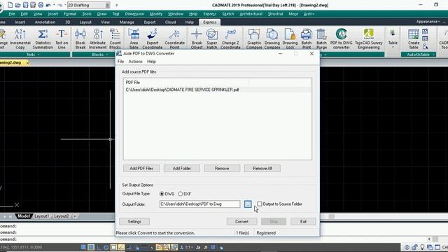 PDF to DWG смотреть онлайн