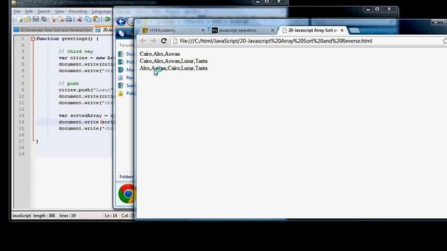 20 JavaScript Array Sort and Reverse in Arabic смотреть онлайн
