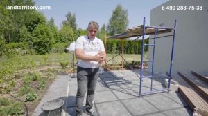 Монтаж деревянных настилов на участке ч.2