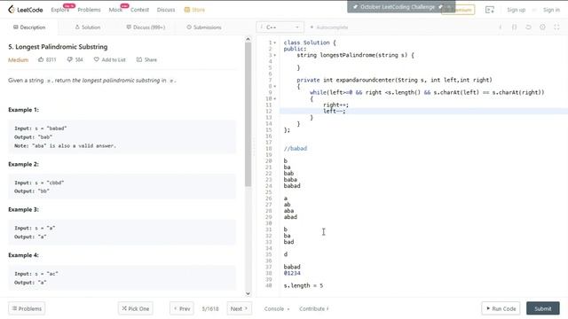 LeetCode Longest Palindromic Substring(Easy Way) || Hindi || Java смотреть онлайн