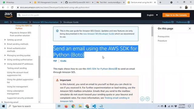 Send Email by using python boto3 from AWS SES Service смотреть онлайн