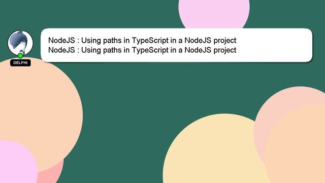 NodeJS : Using paths in TypeScript in a NodeJS project смотреть онлайн