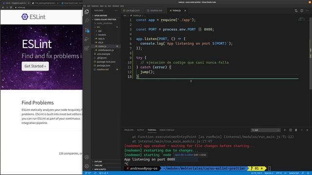 Introducción a ESLint - Curso de ESLint y Prettier #01 смотреть онлайн