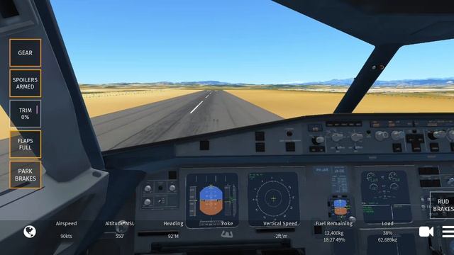 посадка Airbus-a320