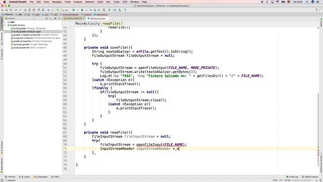 Tutorial Android Studio Guardar y Leer Fichero смотреть онлайн