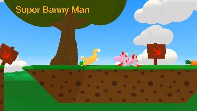 Игры вдвоем на одном компьютере. Super Bunny Man смотреть онлайн