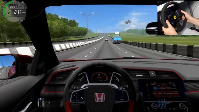 270 km/h con la CIVIC TYPE R - City Car Driving смотреть онлайн