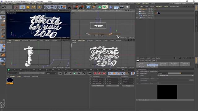 Как сделать красивый 3д текст в синема 4д. Cinema 4d tutorial. 3D текст-шапка для канала на ютуб. смотреть онлайн