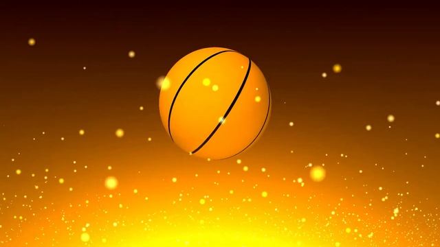 Вращающийся баскетбольный мяч с блесками смотреть онлайн