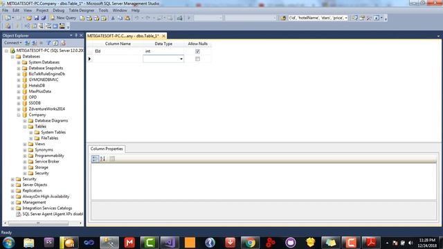 Sql Server Creating Database and New table смотреть онлайн