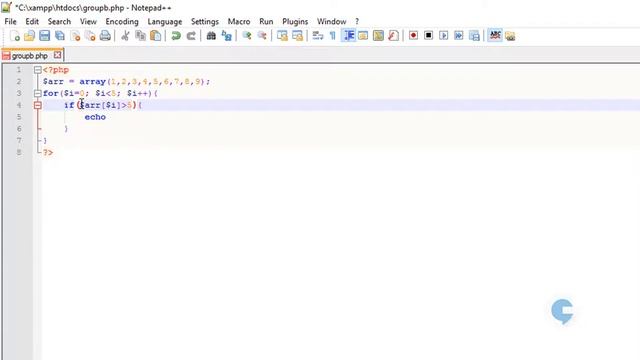 PHP lesson - For loop - Array - If смотреть онлайн