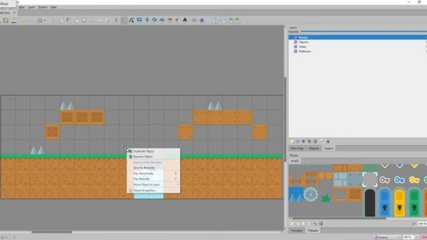 Работа с объектами в Tiled