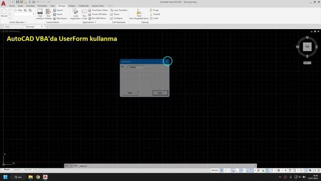 AutoCAD VBA #30. UserForm Kullanımı-1 смотреть онлайн