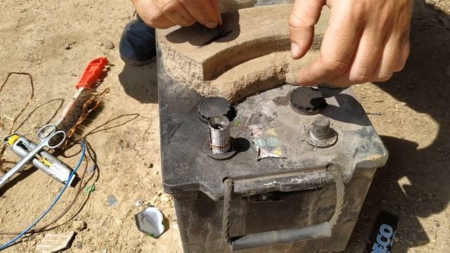 Очистка АКБ и востановление сгоревшей клеммы смотреть онлайн