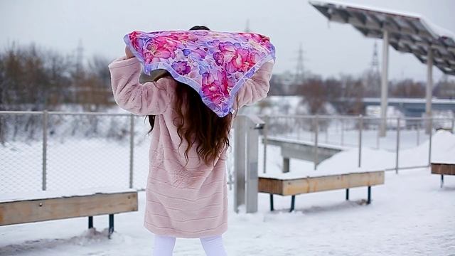 Платок шелковый (крепдешин) "10955", Вид 15 смотреть онлайн