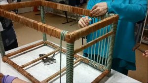 Короб, ящик для хранения лука, овощей, вещей из искусственного ротанга своими руками