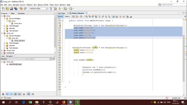 6-Java ArrayList--addAll method --باللغة العربية смотреть онлайн