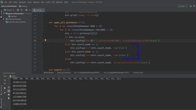 Игра "Сапер" на Python, добавляем цвет. Minesweeper in Python Tkinter смотреть онлайн