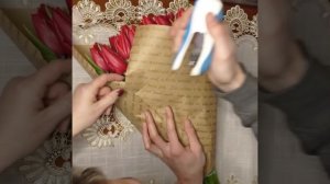 Упаковка тюльпанов в крафт бумагу