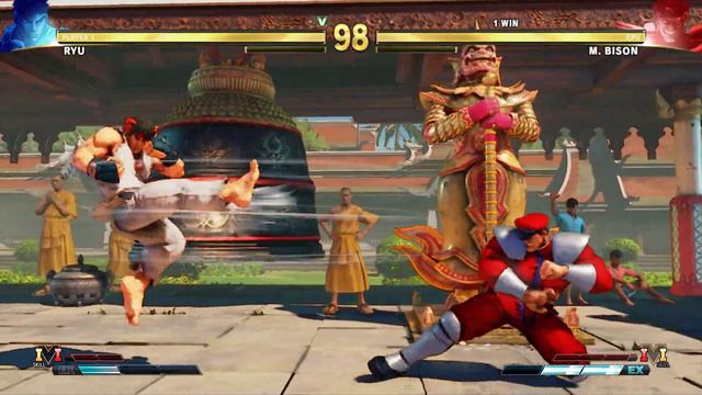 Ryu vs M.Bison (Hardest) Street Fighter 5 смотреть онлайн
