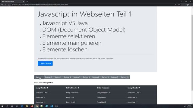 Javascript | Selektieren & Manipulieren von DOM Elementen смотреть онлайн