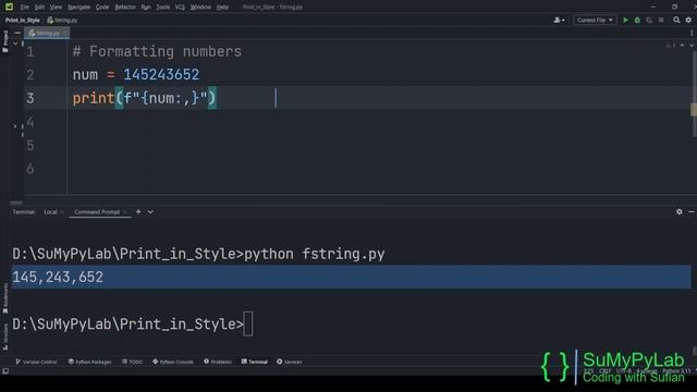 Formatted String Literals in Python| Python f-strings | f-strings in Python | SuMyPyLab смотреть онлайн