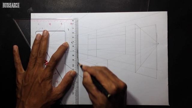 How To Draw Simple Kitchen Set and Mini Bar In Two Point Perspective смотреть онлайн