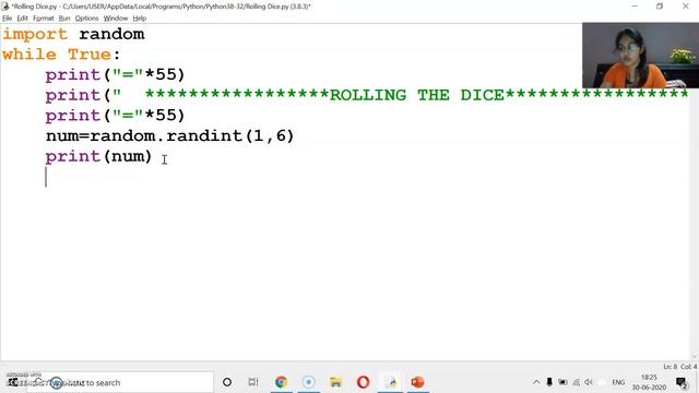 Write a random number generator that generates random numbers between 1 and 6 (simulates a dice). смотреть онлайн