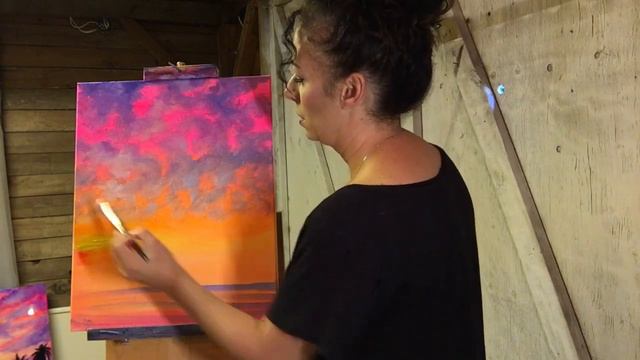 Acrylic Painting Tutorial | palm trees/ STEP BY STEP смотреть онлайн