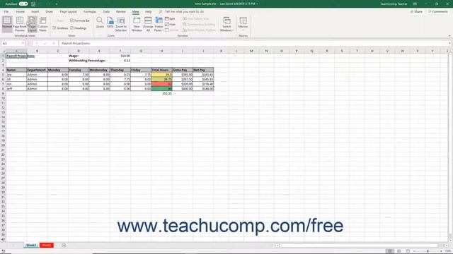 Excel 2019 & 365 Tutorial Using Page Break Preview Microsoft Training смотреть онлайн