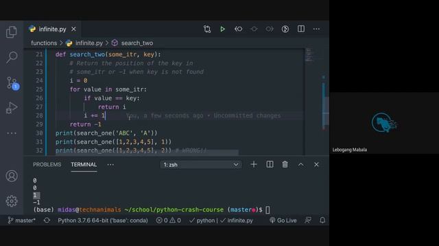 Python Crash Course: Lesson 19 - Searching through Iterables смотреть онлайн